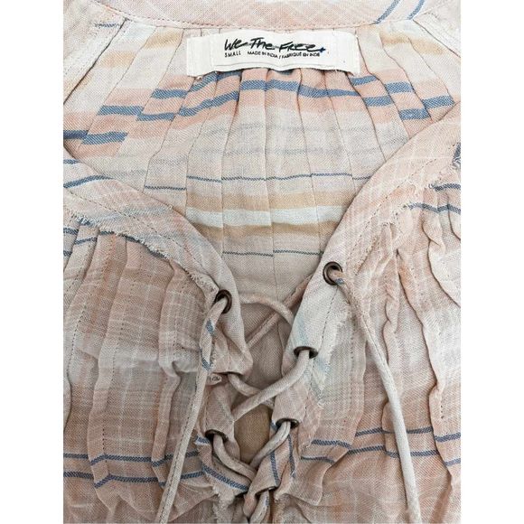 Free People Cloudbreaker Plaid Tunic Blouse Size S - Picture 4 of 4